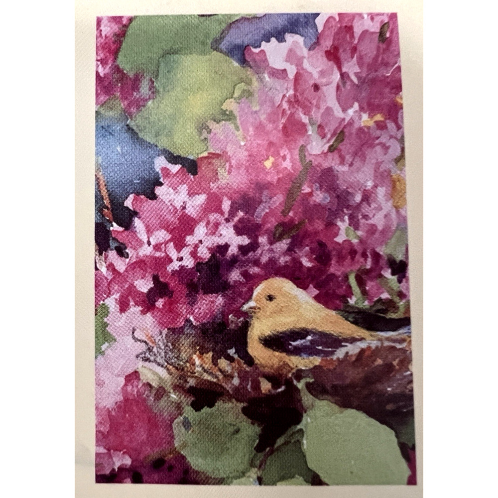 Toland Fine Art Flag Lilacs & Finches T2054 28" x 40" USA Military Standards NEW